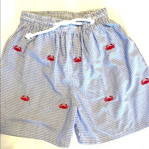 K & L Nautical Embroidered Swim Trunks size 7